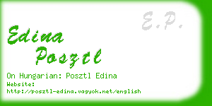 edina posztl business card